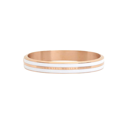 ダニエルウェリントン DANIEL WELLINGTON Emalie Infinite Bracelet White RG Large バングル DW00400246 レディース Lサイズ ホワイト ローズゴールド